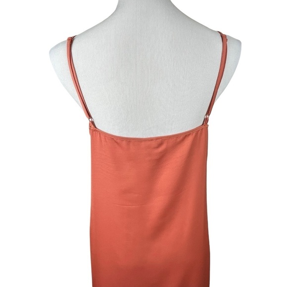 A New Day Apricot Colored Satin Slip Dress Size Medium - Picture 6 of 12
